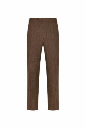 Tan Linen Twill Trousers