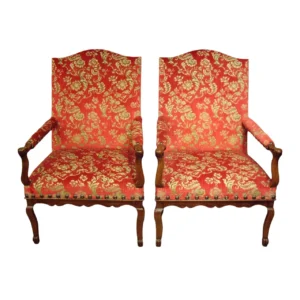 French Provincial Regence Armchairs - a Pair