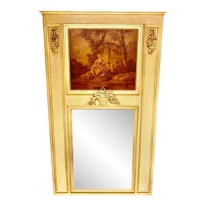 Late 19th C French Trumeau Mirror