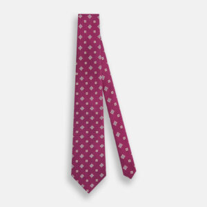 PURPLE MOTIF SILK TIE