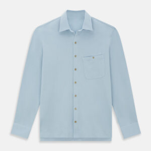 PALE BLUE COTTON POLO SHIRT